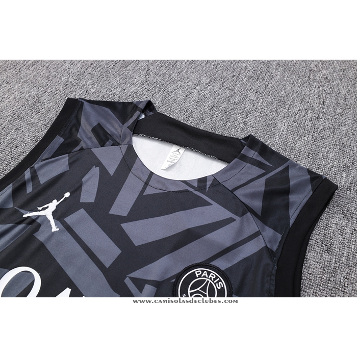 Camisola
 de Treinamento
 Paris Saint-Germain Jordan 23/24 Sin Mangas Preto
 y Cinza
